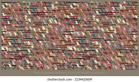 Vector  Seamless pattern illustration geometry lined shape design.
