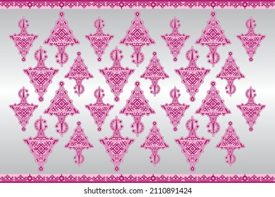 Vector seamless pattern. illustration of jewelry symbols in Berber, North African culture, Repeat design