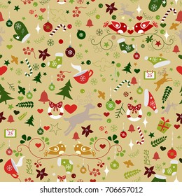 Vector Seamless Pattern. Vector Illustration. Modern Color Design