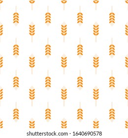Vector seamless pattern with images of wheat ears