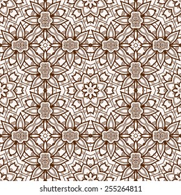 Vector seamless pattern imitating embroidery or floral lace