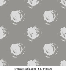 Vector seamless pattern with inc splash, blots, smudge and brush strokes. Grunge template for web background, prints, wallpaper, surface, wrapping, elements for design.