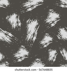 Vector seamless pattern with inc splash, blots, smudge and brush strokes. Grunge template for web background, prints, wallpaper, surface, wrapping, elements for design.