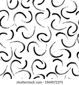 Vector seamless pattern with ink black brush stroke for print, wallpaper, wrapping paper, notebooks, textile, illustration, pillow
