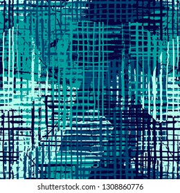 Vector seamless pattern with ink blots and brush strokes. Colorful creative artistic background. Drawn Creative Seamless Patterns and vector Blots, Brush, Strokes.