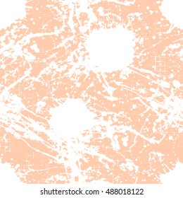 Vector seamless pattern with ink blots and brush strokes. Colorful creative artistic background in pastel pink colors. Series of Drawn Creative Seamless Patterns and vector  Blots, Brush, Strokes.