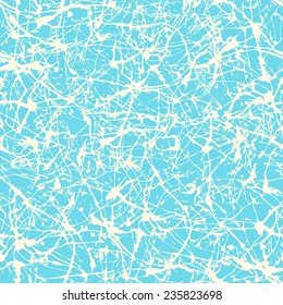 Vector seamless pattern with ink brush strokes.