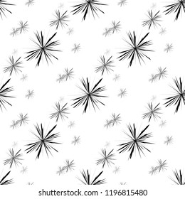Vector seamless pattern with ink circle textures. Abstract seamless background with fireworks.