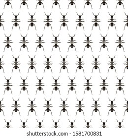 Vector seamless pattern with insects 