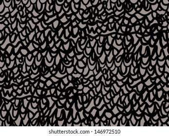 Vector seamless pattern inspired by old fisherman's net or sweater with loose treads and loops. Scribble texture for web, print, home decor, fall fashion fabric, textile, website background, wallpaper