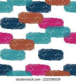 vector seamless pattern inspired by retro wallpaper designs in pastel colors Abstract vector creative seamless pattern with brush strokes. 
