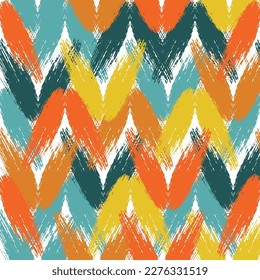 vector seamless pattern inspired by retro wallpaper designs in pastel colors Abstract vector creative seamless pattern with brush strokes. 
