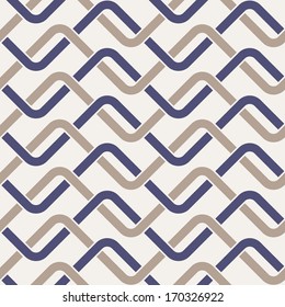 Vector seamless pattern with interlacing bands. Modern stylish texture. Repeating background