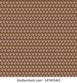 Vector seamless pattern with interweaving of brunette braids. Abstract ornamental background in form of a knitted fabric.Illustration of stylized textured yarn or hairstyle with plaits close-up. EPS10