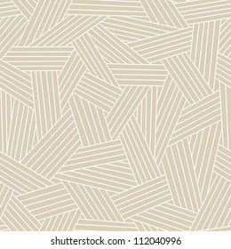 Vector seamless pattern with interweaving of light lines. Traditional hatching of architectural hand drawn graphic. Simple abstract ornamental gray illustration with stylized texture of covering