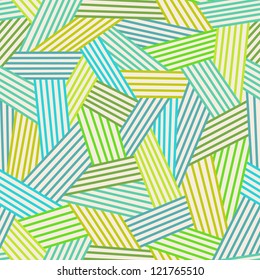 Vector seamless pattern with interweaving of lines. Simple ornamental color illustration with stylized grass and other covering. Traditional hatching of architectural hand drawn graphic for print,web