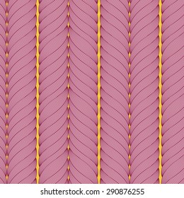 Vector seamless pattern of interwoven ropes, braids, locks