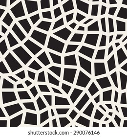 Vector seamless pattern. Irregular abstract grid background. Reticulated vector texture. Modern polygonal trellis. Trendy hipster print. Modern simple graphic design.