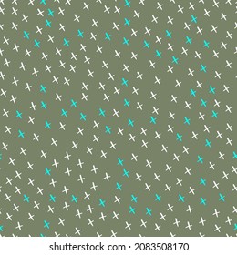 vector seamless pattern irregular  crosses x on a  background