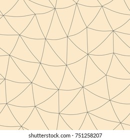 Vector seamless pattern. Irregular grid with circles in nodes.. Vector repeating texture.