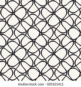 Vector seamless pattern. Irregular linear grid. Stylish mosaic texture. Contemporary graphic design.