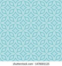 Vector seamless pattern with irregular oriental line texture in geometric layout. Ethnic aqua green doodle texture. Abstract vector background. Wallpaper, cloth design, fabric, paper, textile. Hand