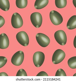 vector seamless pattern isolated olives .