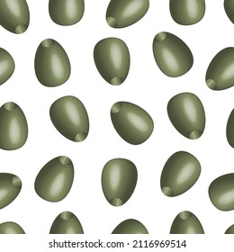 vector seamless pattern isolated olives .