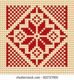 Vector Seamless pattern with jacquard pattern on the jersey. EPS 10