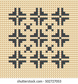 Vector Seamless pattern with jacquard pattern on the jersey. EPS 10