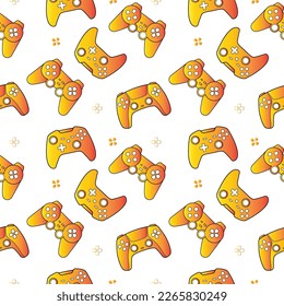 Vector Seamless pattern  joystick gamepad illustration
