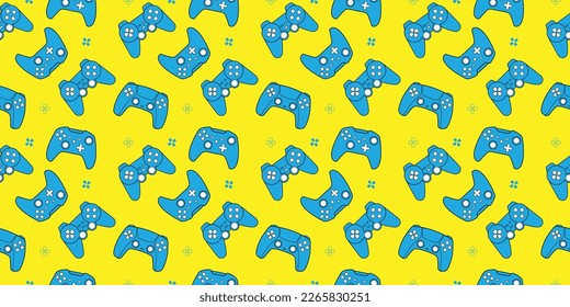 Vector Seamless pattern  joystick gamepad illustration