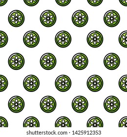 Vector seamless pattern with juicy lime