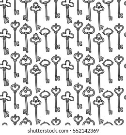 Vector seamless pattern with keys.