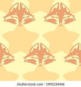Vector seamless pattern for kids with animals.
