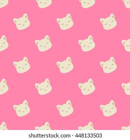 vector seamless pattern kitten
