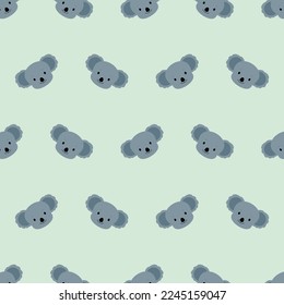 vector seamless pattern with koala heads
