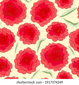 vector seamless pattern large buds of roses