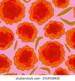 vector seamless pattern large buds of roses