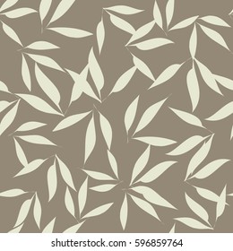 Vector seamless pattern with leaf