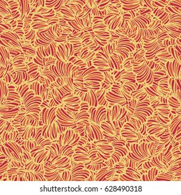 Vector seamless pattern with leaf.