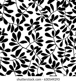 vector seamless pattern. leave texture with branches