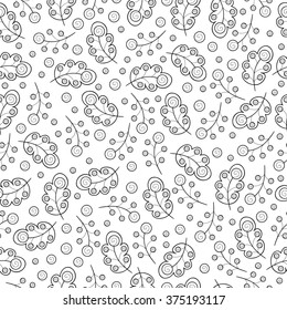 Vector seamless pattern with leaves.