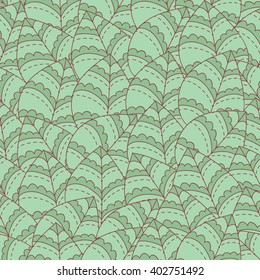 Vector seamless pattern with leaves.