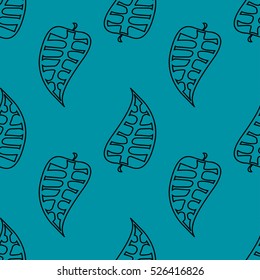 Vector seamless pattern with leaves