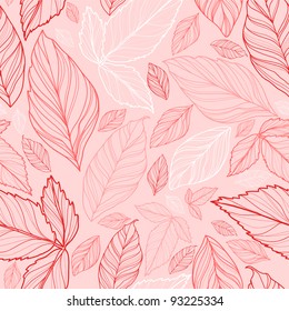 vector seamless pattern with leaves