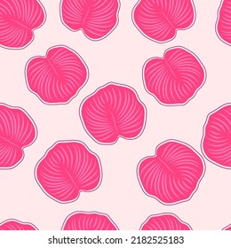 Vector seamless pattern with leaves. Abstract background, wallpaper, wrapping.