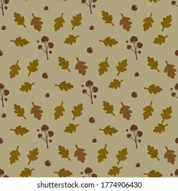 Vector seamless pattern of leaves . Background for textile or book covers, wallpapers, design, art, printing