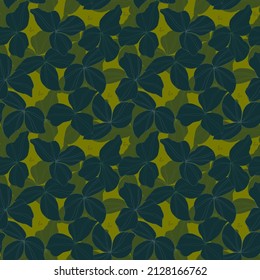 vector seamless pattern with leaves. Botanical illustration for wallpaper, textile, fabric, clothing, paper, postcards