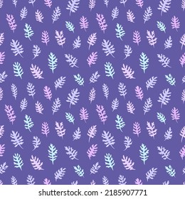 Vector seamless pattern with leaves. Can be used for wallpaper, pattern fills, surface textures, fabric prints. Vector illustration.